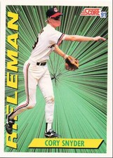 1991 Score Cory Snyder Cleveland Indians #695