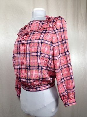 Vintage Shiny Rear Button Shiny Secretary Blouse Sub Sissy 38 Chest Mistress S