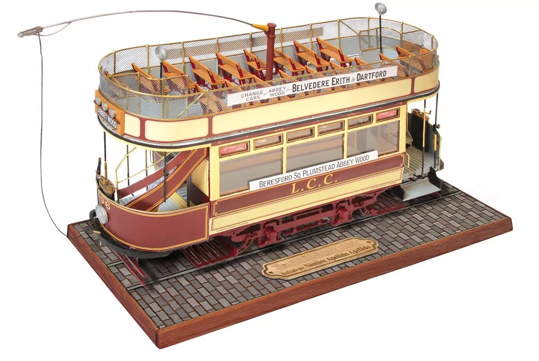 Occre London LCC106 Double Decker Tram Model Kit with Display Base
