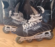 Bauer Supreme Silver Comp Inline Roller Hockey Skates TUUK Chassis Sz 5R