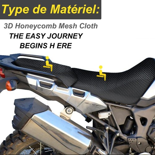 For Honda CRF1000L Africa Twin Motos Anti-Slip Mesh Fabric Breathable Seat Cover - Picture 2 of 9