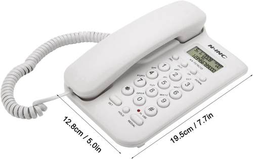 Téléphone Fixe Filaire À Fixation Murale Avec Identification De L'Appelant Pour - Zdjęcie 2 z 12
