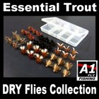 2025 Essential DRY TROUT flies collection - for Fly Fishing rod reel line