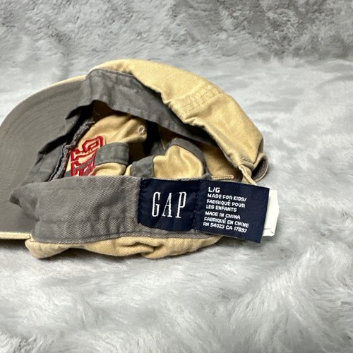 Gap Hat Kids Large Beige Logo Athletic Youth Tennis Golf Gym Running - Picture 7 of 8