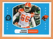 Solomon Elimimian 2017 Upper Deck CFL retro card BC Lions  Hawaii Warriors