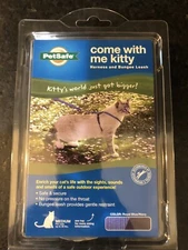 PetSafe Come With Me Kitty Cat Harness & Bungee Leash, SZ Medium Royal Blue/Navy