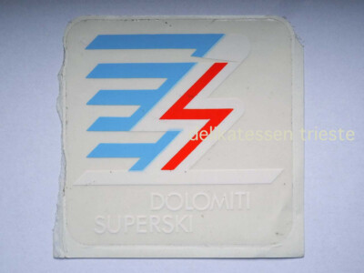DOLOMITI SUPERSKI SKI SKI mountain STICKER STICKER original vintage