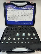 44PCS Inch & Metric Set Nut & Bolt Thread Checker Identifier Thread Gauges Box