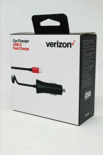 Verizon Type C Car Fast Charger for Galaxy S9 S10+ Note20 S20 S21 Pixel 4/5 - Picture 1 of 1