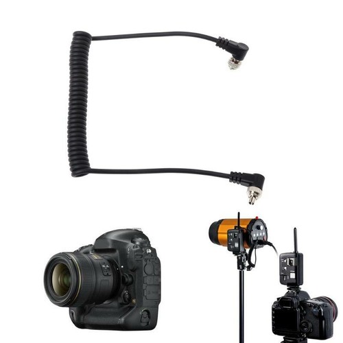 M-M PC Sync Cord Male To Male Flash Spring Cable With Screw Lock For CANON NIKON - Picture 8 of 8
