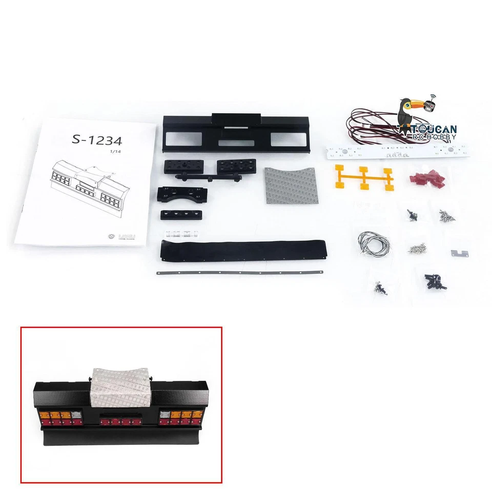 1/14 LESU Model Tail Beam Taillight Set for tAMIYA DIY RC Truck Tractor Model - Image 2 of 4