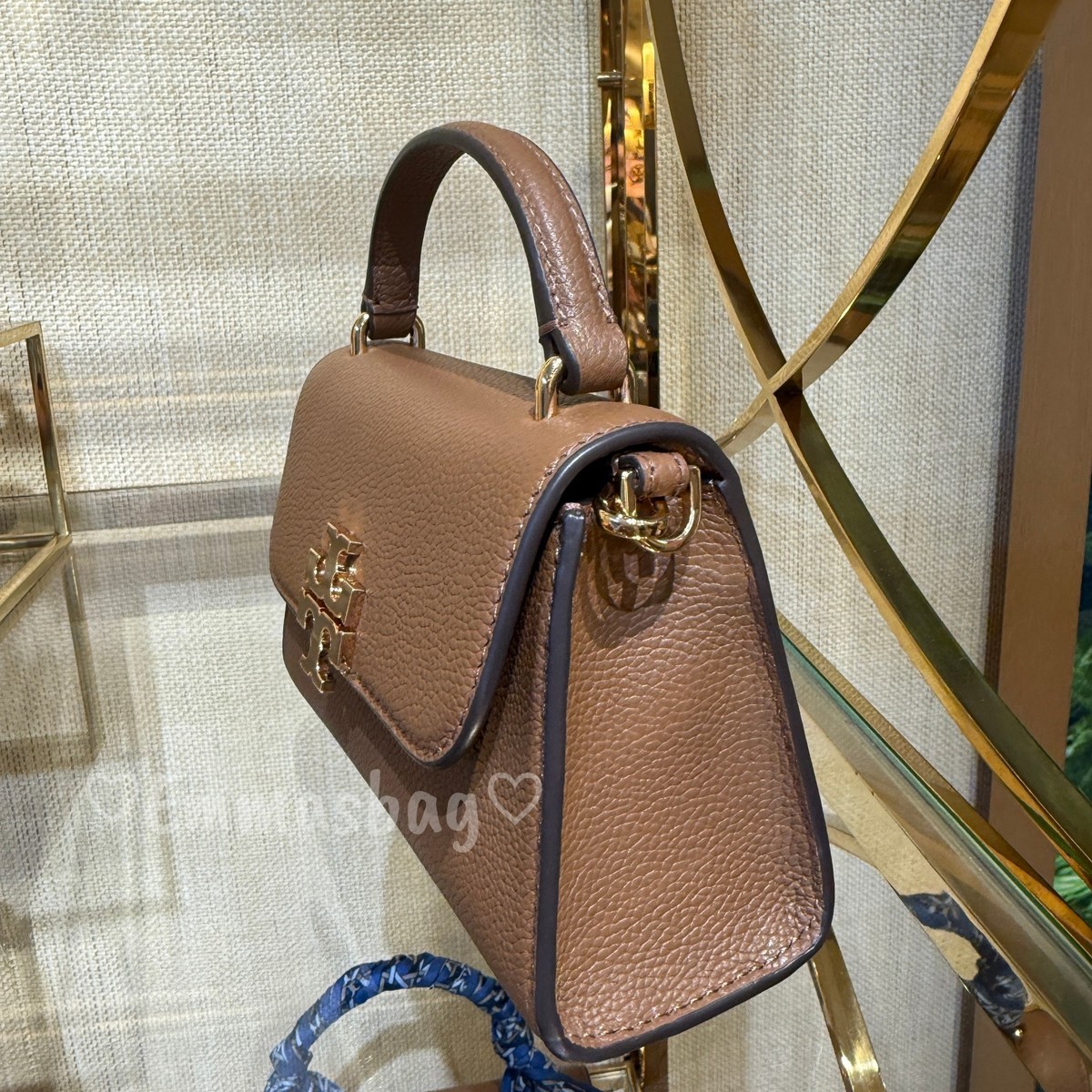 Tory Burch Britten Mini Top Handle Crossbody 175816 Forest Brown