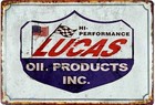 Lucas Oil Products Vintage Advertising All Metal Tin Sign  12 x  18 Inches