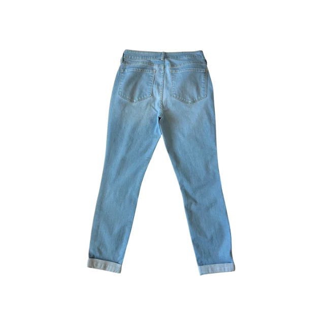 NYDJ Annabelle Skinny Boyfriend Jeans Cuffed Stretch Blue Women’s 10 - Image 4 of 4