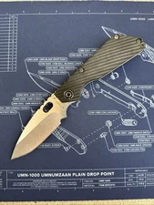 Strider SnG Hybrid Satin CTS-XHP Blade, Black G10 Scale