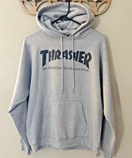 Vintage Y2K Thrasher Skateboard Mag Long Sleeve Pullover Sweatshirt Hoodie Sz S