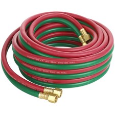 Durable Oxygen Acetylene Hose 25FT B Fittings