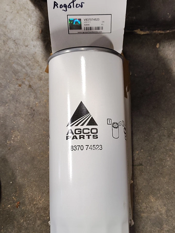 V837074523 OEM AGCO filtro de aceite giratorio colector, Rogator, TerraGator, Challenger Foto 2 de 4