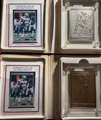 #ad #ad 1990 Score Emmitt Smith Highland Mint Silver amp; Bronze Matching Set 4.25 Troy OZ $299.99