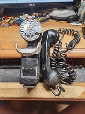 ANTIQUE BELL SYSTEM 211-MODEL ROTARY PHONE BLACK BEAUTY UNTESTED Western Elec #2