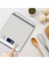 Digital Kitchen Scales Stainless Steel Electronic Food Weighing Scale LCD Displa