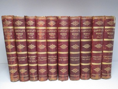 THOMAS CARLYLE Works 1897 Antique Book Set Collier Frederick The Great Cromwell