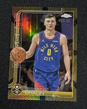 2025-26 Topps Chrome Christian Braun #82 GOLD Basketball Refractor /50 SP