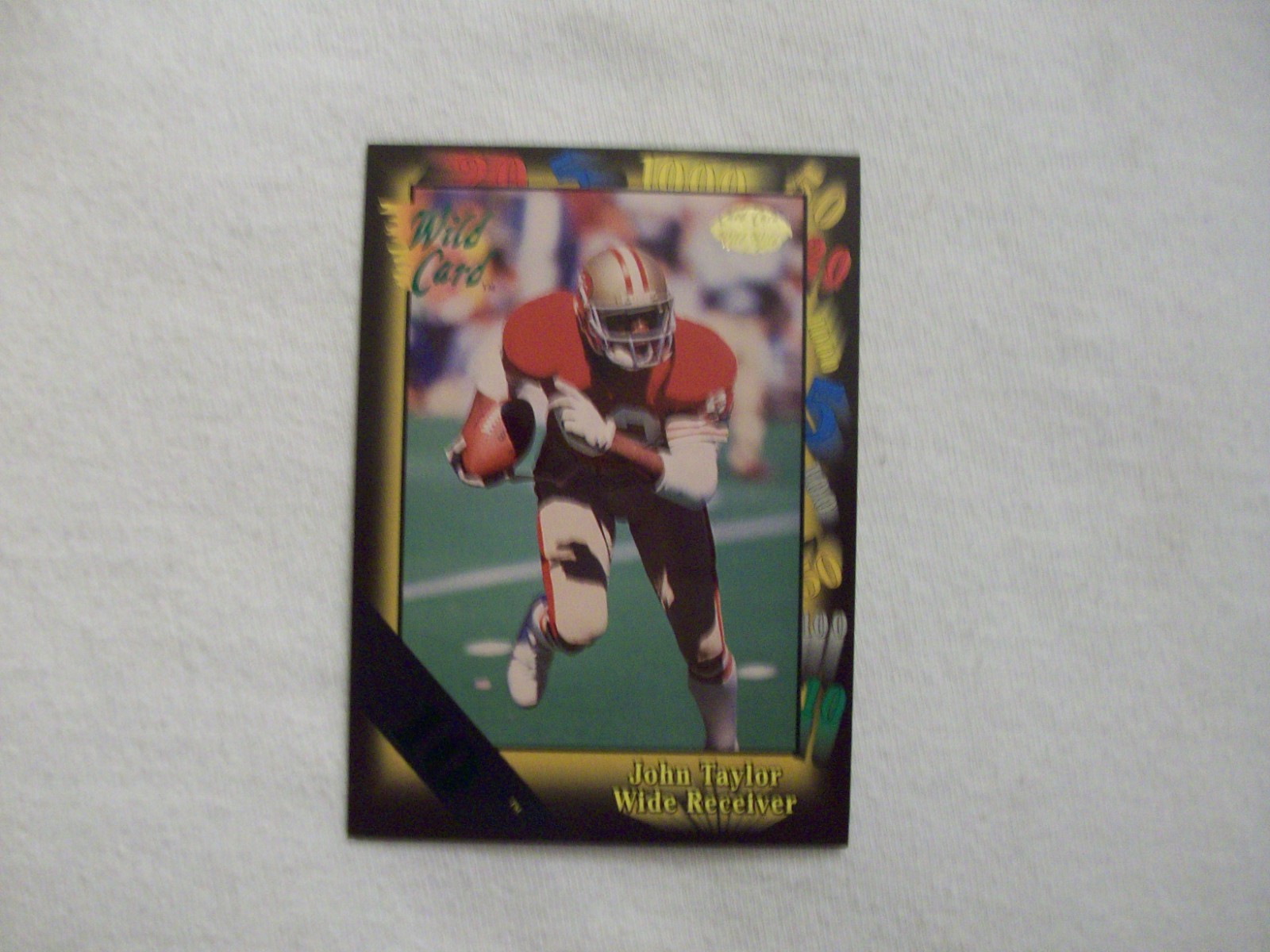 1991 WILD CARD 10 STRIPE # 102 JOHN TAYLOR  SAN FRANCISCO 49ers