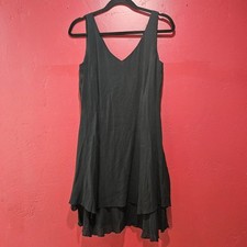 Elizabeth Wayman Layered Cocktail Little Black Dress 8 Ann Taylor Women's NWT