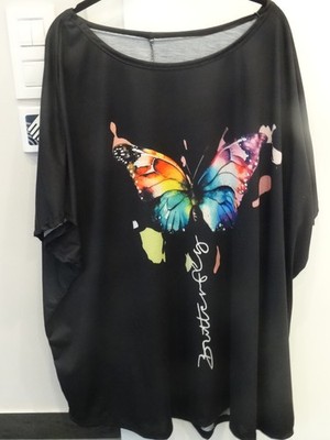 T-Shirt New Collection, schwarz mit Aufdruck, Gr 62/64, neu + ungetragen (22)