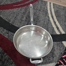 All Clad Stainless Steel 3 Qt Sauté 11" Skillet Pan Double Handle Made In USA