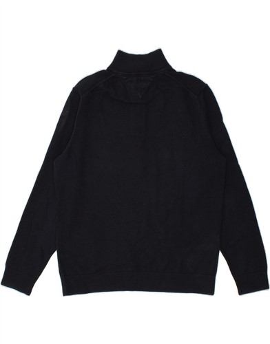TOMMY HILFIGER Herren Zip Neck Pullover Sweater 2XL Navy Blau Baumwolle QU12 - Bild 2 von 3