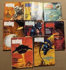 Vintage Lot Of 8 Analog Science Fiction  Fact Magazine 1974 1975 1975
