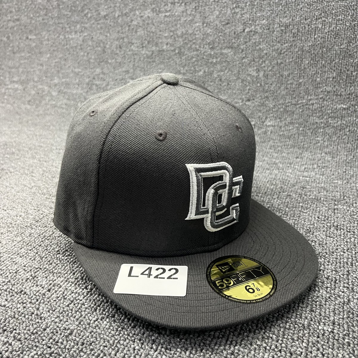 New Era 59FIFTY Washington Nationals DC Logo Fitted Hat Black Gray 6 7/8