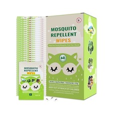 60 PCS Mosquito Repellent Wipes, Individually Wrapped Insect Repell... Fast Ship