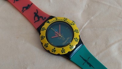 Swatch McDonald's Olympia Atlanta 1996 Armbanduhr, rot / grün