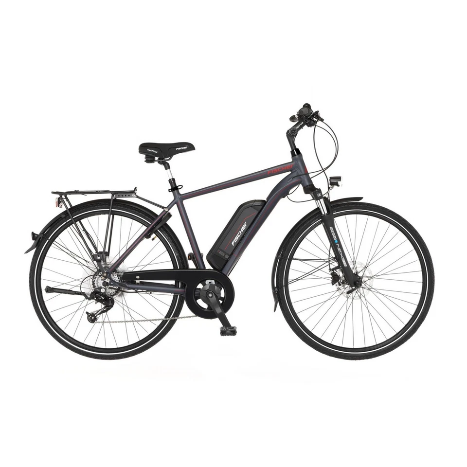 Trekking E-Bike 28" 50cm 418Wh FISCHER VIATOR 1.0 Elektrofahrrad anthrazit