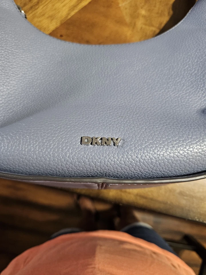 Bolso Hobo DKNY Tomillo Acero Azul Bolso de Hombro Nuevo con Etiquetas Foto 3 de 4