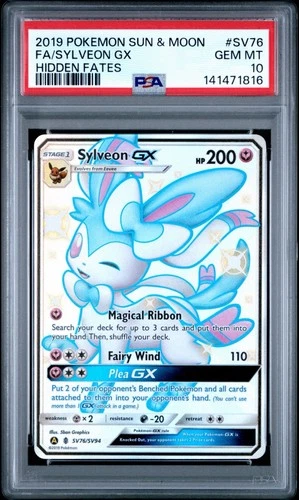 Pokemon TCG: Sylveon GX SV76/SV94 Hidden Fates Shiny Full Art PSA 10 GEM MT