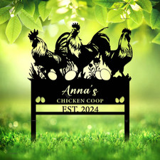 Custom Chicken Coop Stake, Chicken Coop Sign With Stakes, Hen House Decor