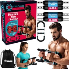 Gorilla Bar Twister Arm Trainer for Men, Adjustable 30-120 lbs Chest Exercise...