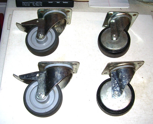 Tente 4" Inch Medical Grade Swivel Casters - Lot of 4, 2 with Brakes
