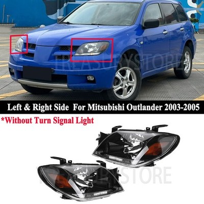 For MITSUBISHI Outlander 2003-2005 LH & RH Head Lamp Headlights Assembly W/OBulb