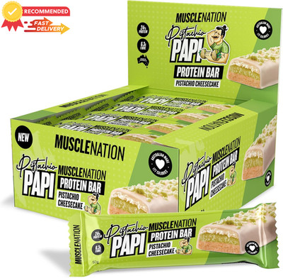 Papi Di Snack Pistachio Cheesecake Papi Protein Bar, Soft Chewy, 12x50g, High Protein ...