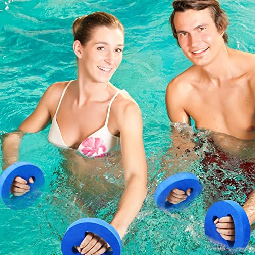  Water Exercise Discs Weights for Pool Exercise Set EVA Foam Water 2 Blue - Picture 6 of 8