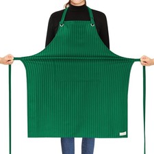 Stripe Stretch Apron For Men Women Chef Big Tall Large Pockets Waterproof