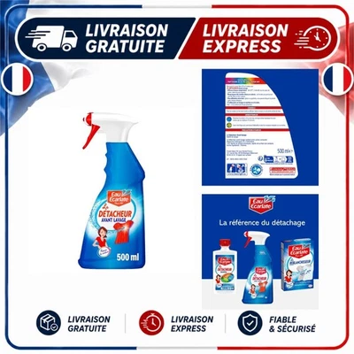 Eau Ecarlate Détachant Avant Lavage Spray 500ml - Efficace sur Taches Tenaces - Photo 1/4