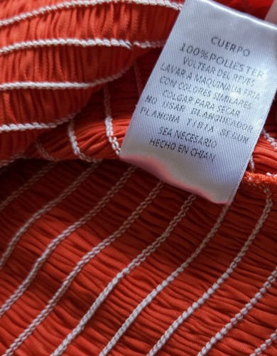 TCEC Size Large L Tube Crop Top Bow Tie Elastic Orange Cottagecore Boho Festival - Picture 6 of 10