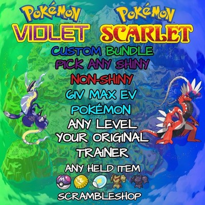   Pokemon Scarlet and Violet ANY POKEMON SHINY 6IV / Pokemon Champions