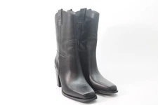 Franco Sarto Women's Black Leather L-Valor Mid Shaft Boots FS 8M